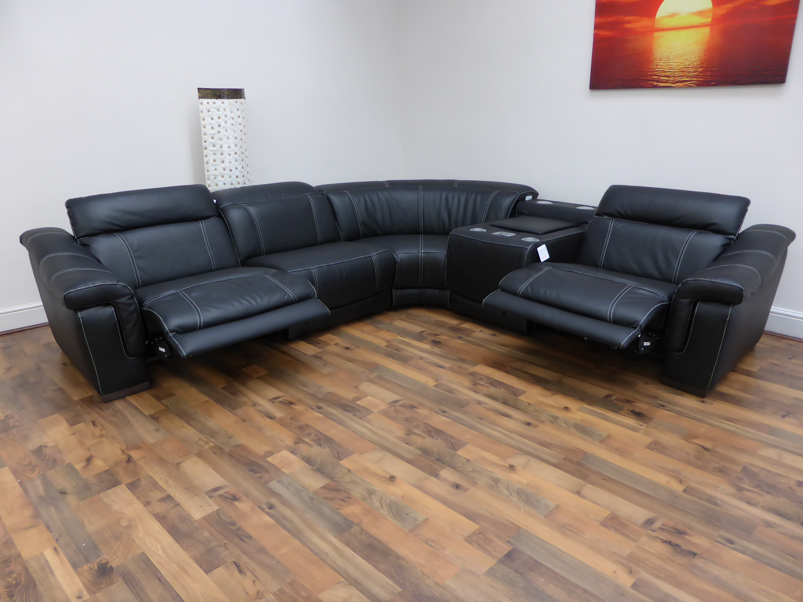 electric leather corner sofa